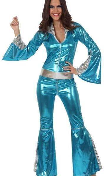 Disfraz chica disco azul