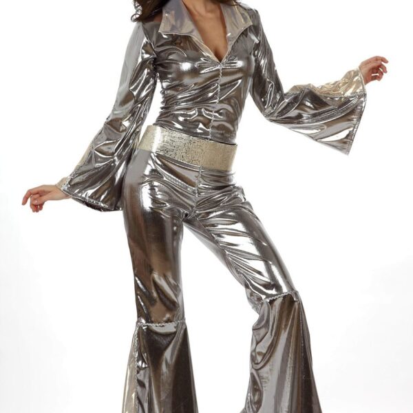 Disfraz Chica Disco plata