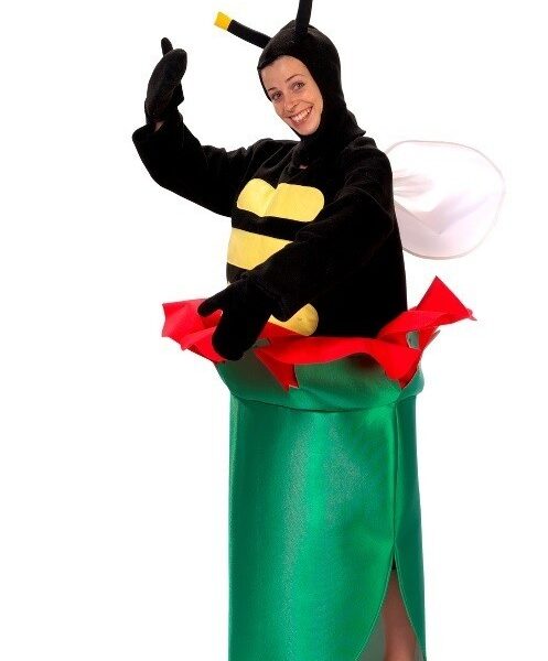 Disfraz de Abeja Sobre Flor