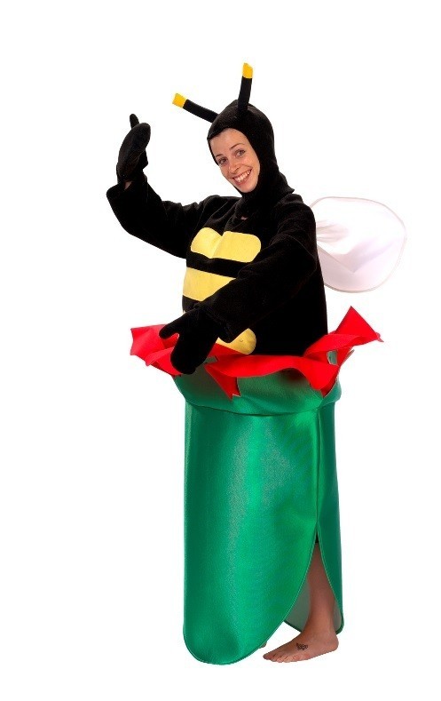 Disfraz de Abeja Sobre Flor