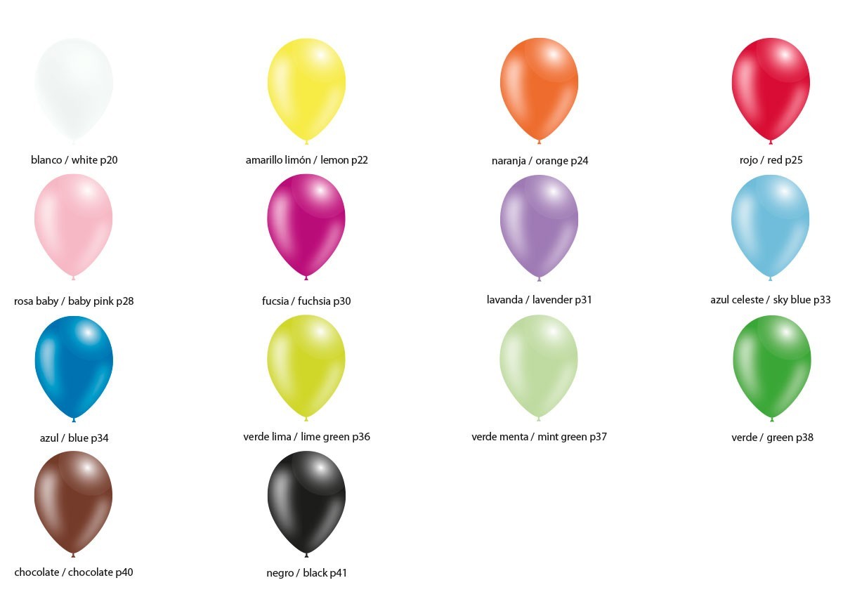 Bolsa de 100 Globos Surtidos