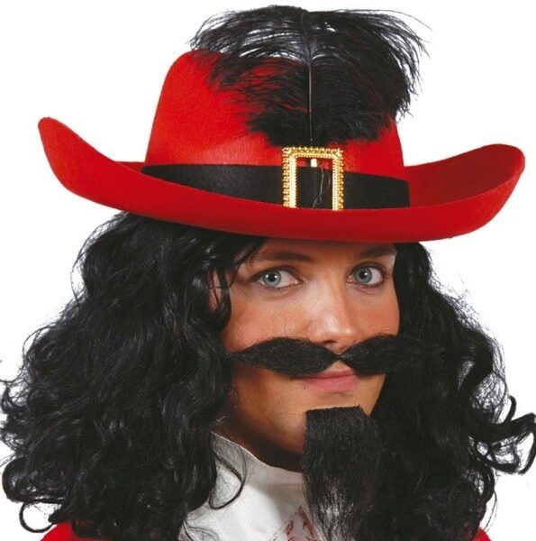 Sombrero Mosquetero Rojo