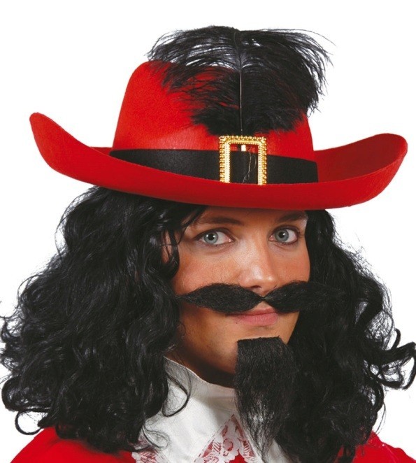 Sombrero Mosquetero Rojo
