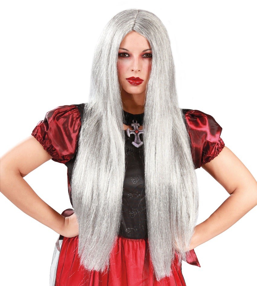 Peluca Bruja Gris