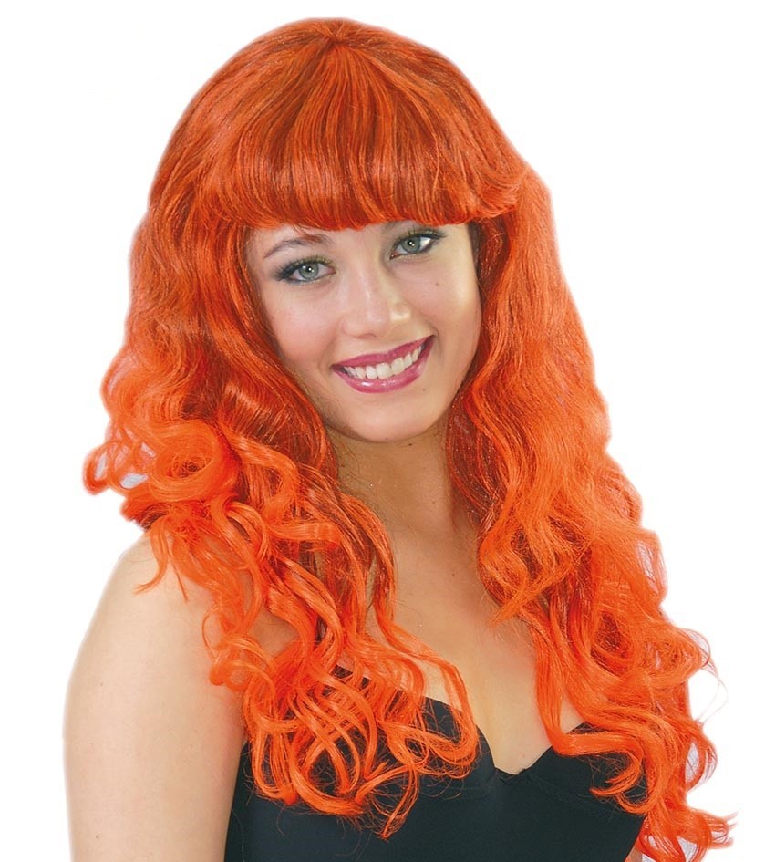 Peluca Mechas Naranja