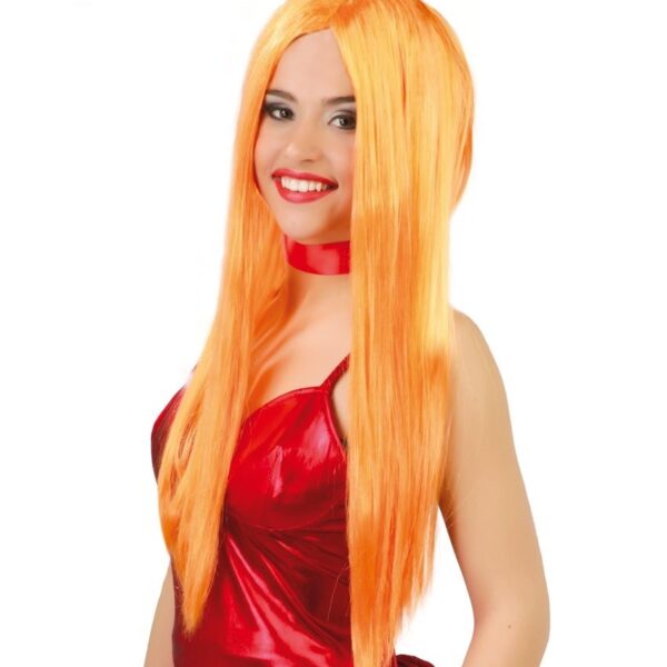 Peluca Larga Naranja