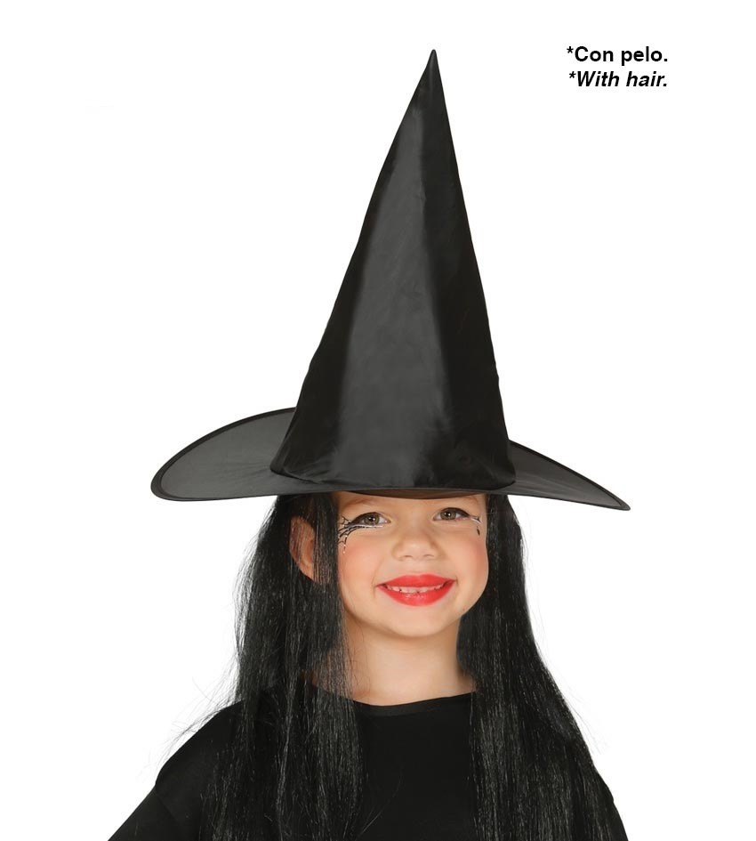 Sombrero Bruja con Pelo