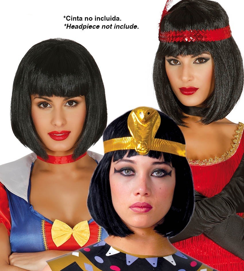 Peluca Melena Negra