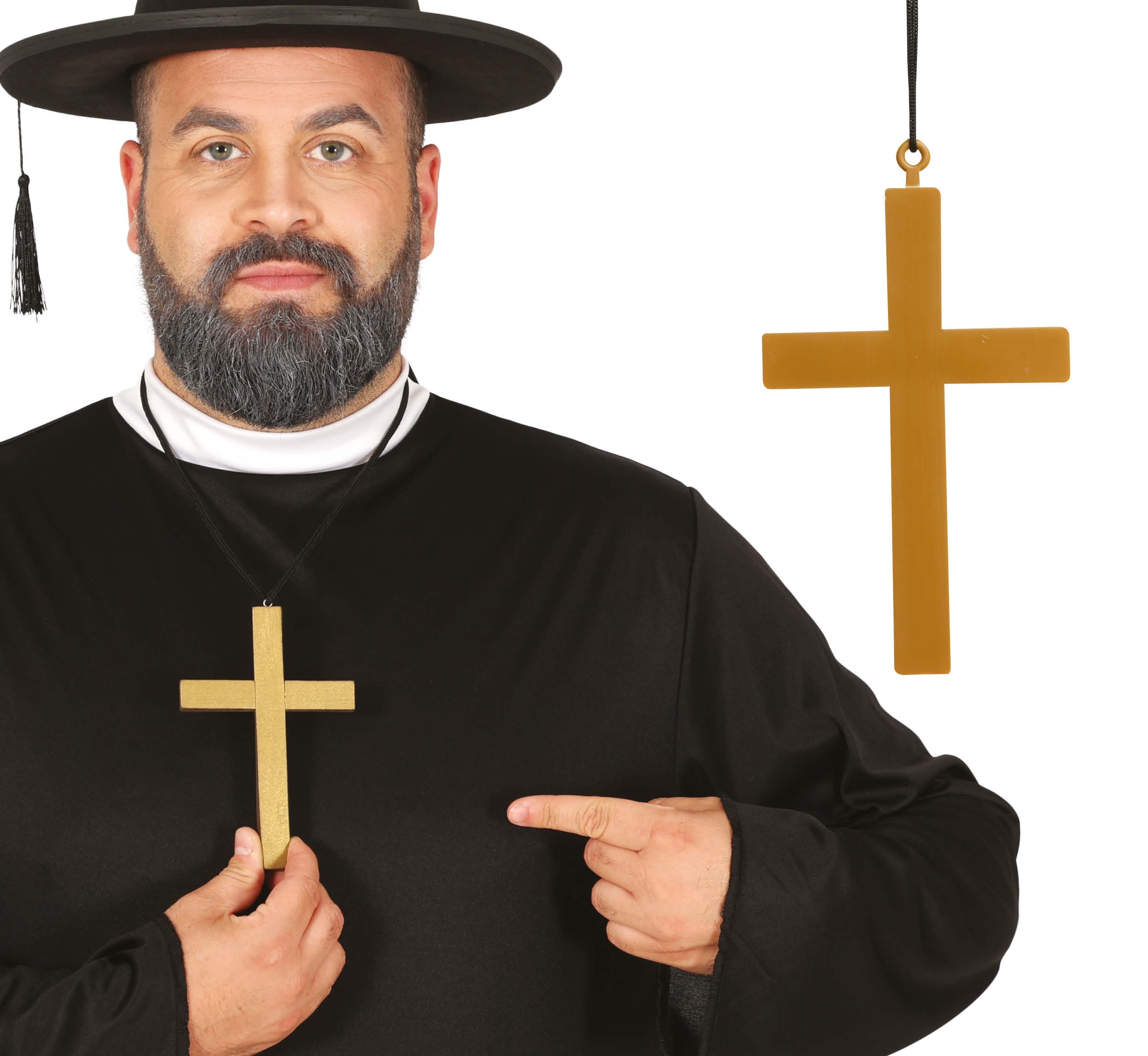 Cruz para disfraz de cura