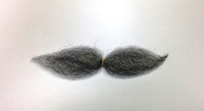 Bigote Mostacho Gris