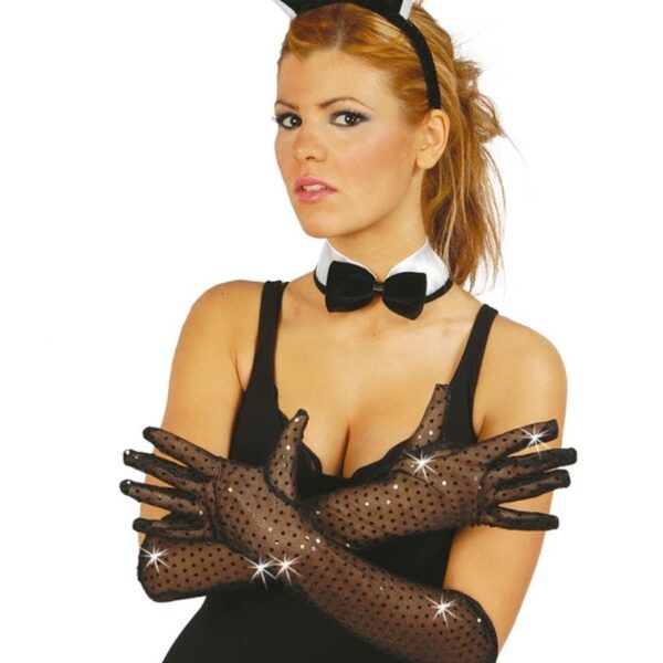 Guantes Lentejuelas Negro