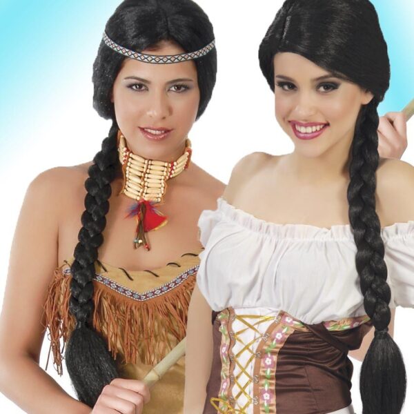 Peluca Trenza Negra