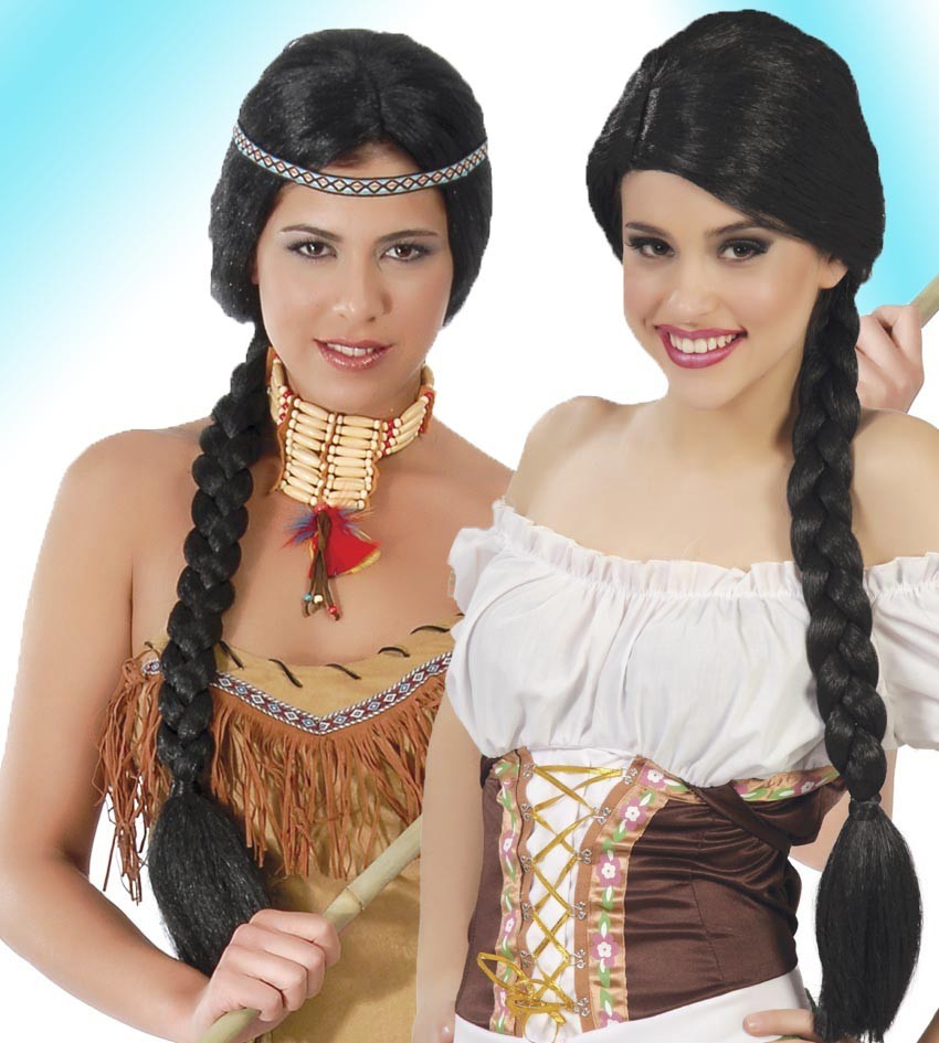 Peluca Trenza Negra