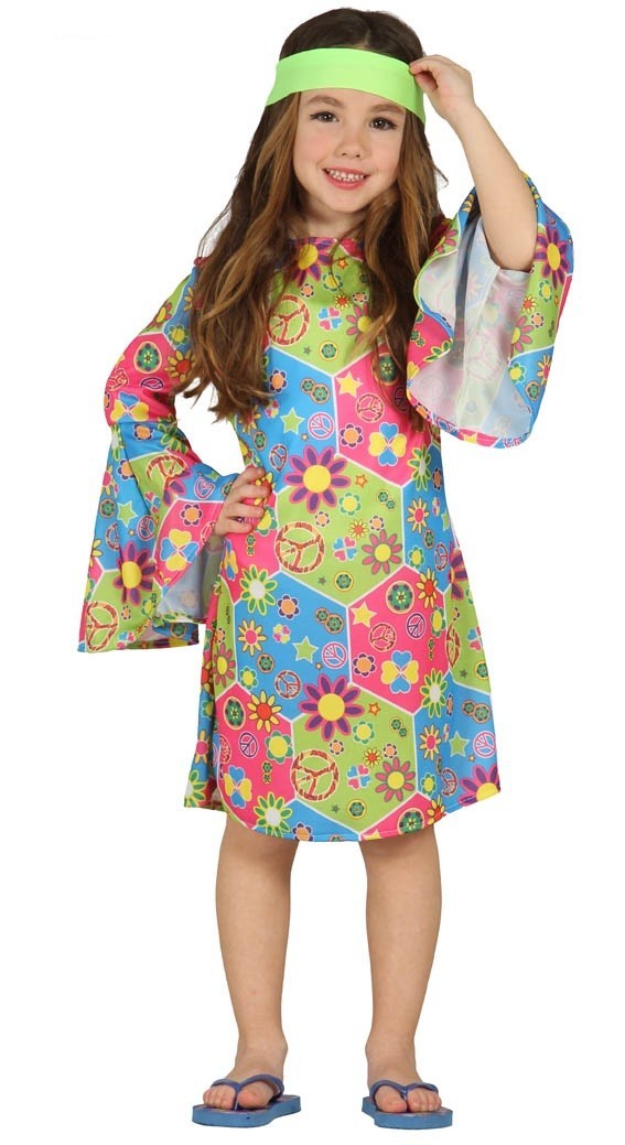 Disfraz de Hippie Niña