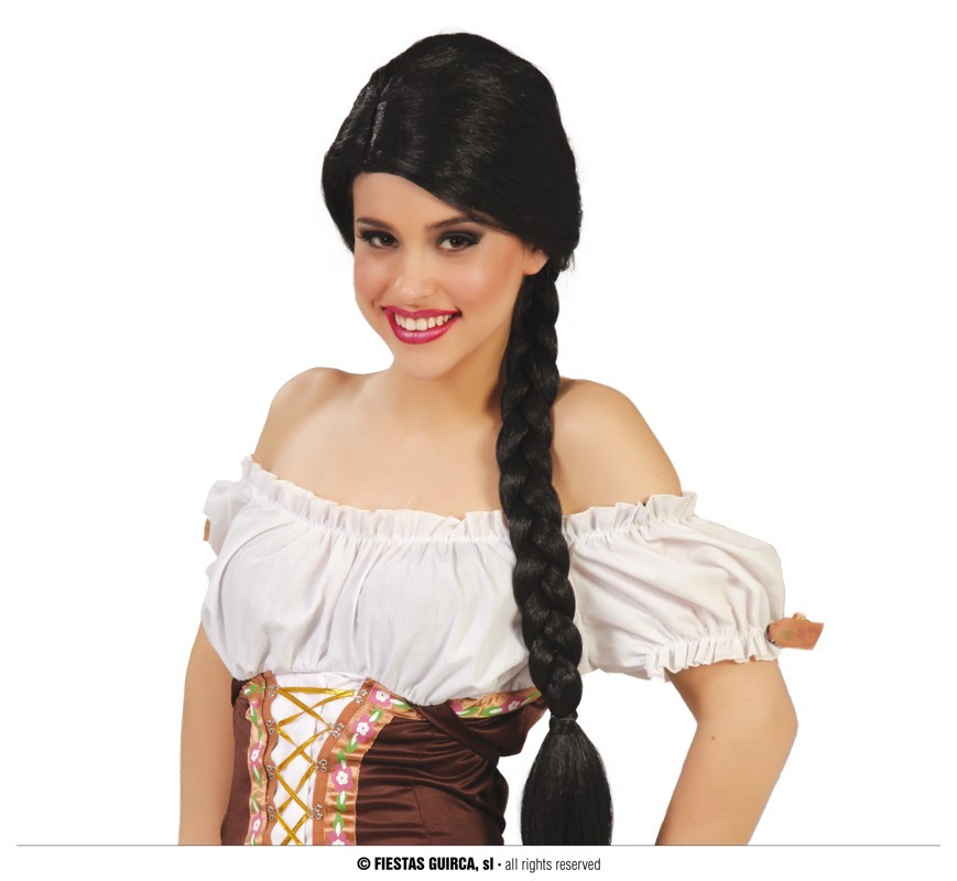 Peluca Trenza Negra