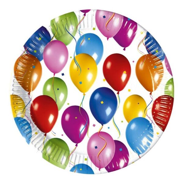 Plato Globos cumpleaños