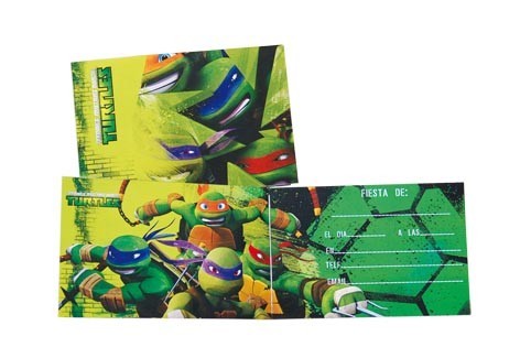 Invitaciones Cumpleaños Tortugas Ninja