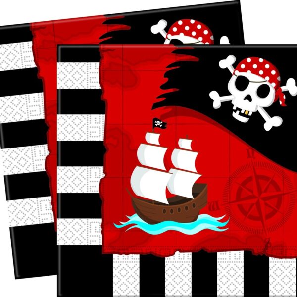 Servilletas de Cumpleaños Piratas