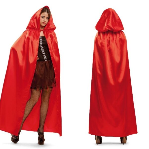 Capa con capucha roja