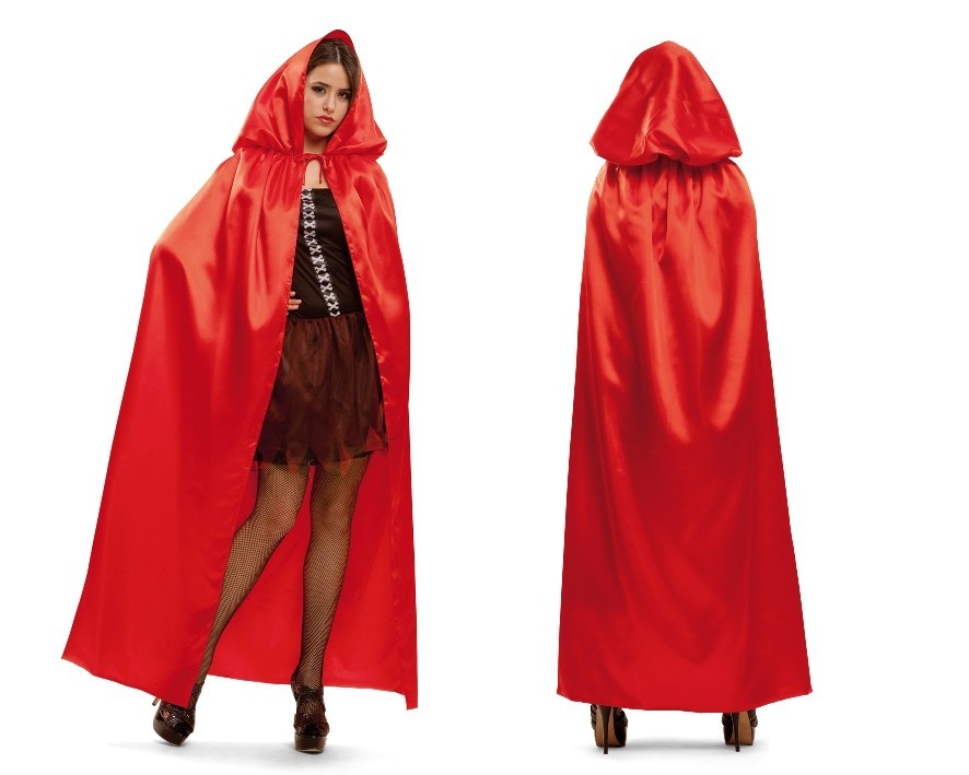 Capa con capucha roja