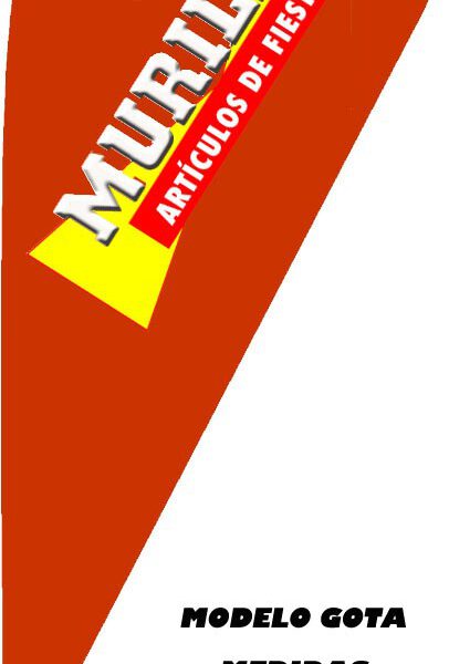Bandera publicitaria modelo gota