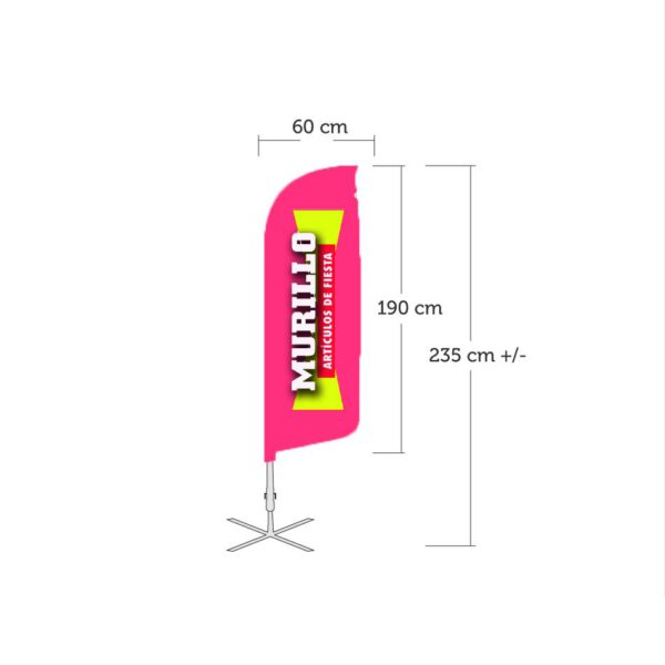 Bandera publicitaria modelo Vela