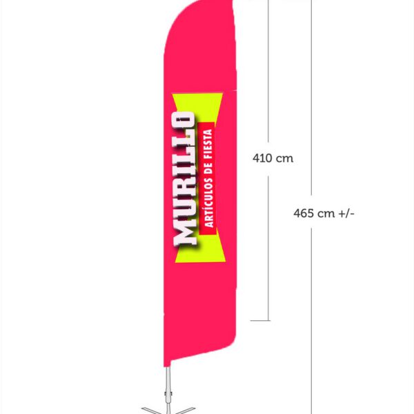 Bandera publicitaria modelo vela