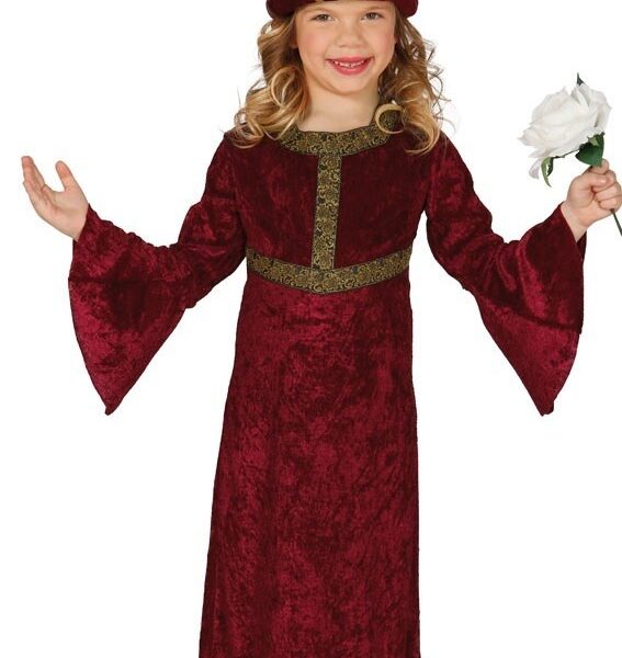 Disfraz dama medieval rojo