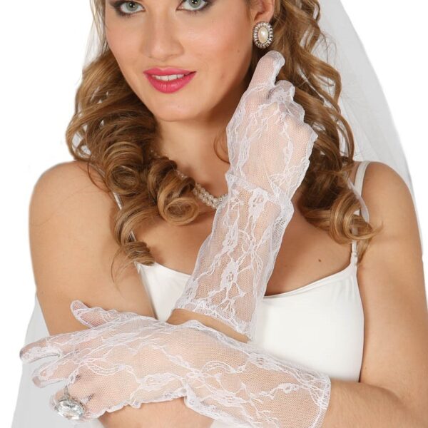 Guantes calados blancos