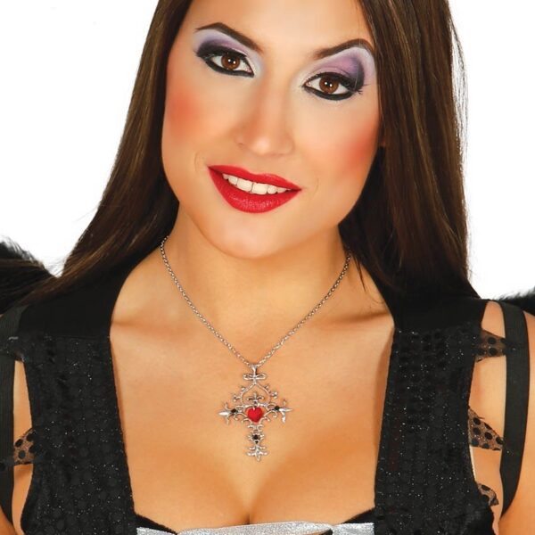 Colgante Cruz con corazón