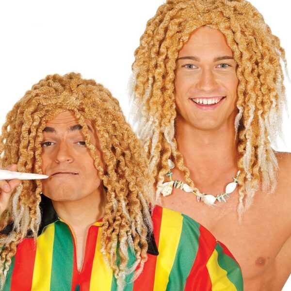 Peluca rastas rubia