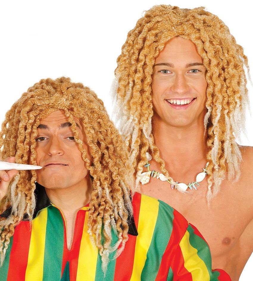 Peluca rastas rubia