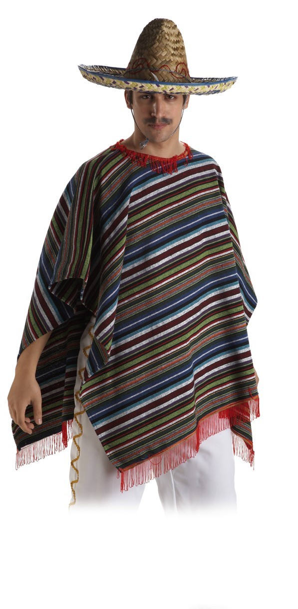 Poncho mejicano adulto