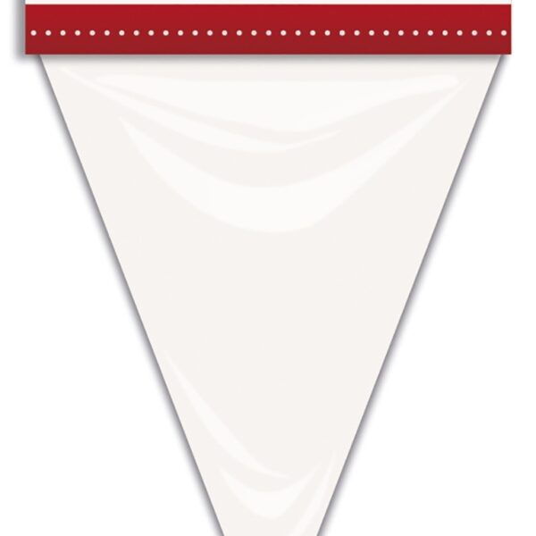 Gallardete plastico blanco