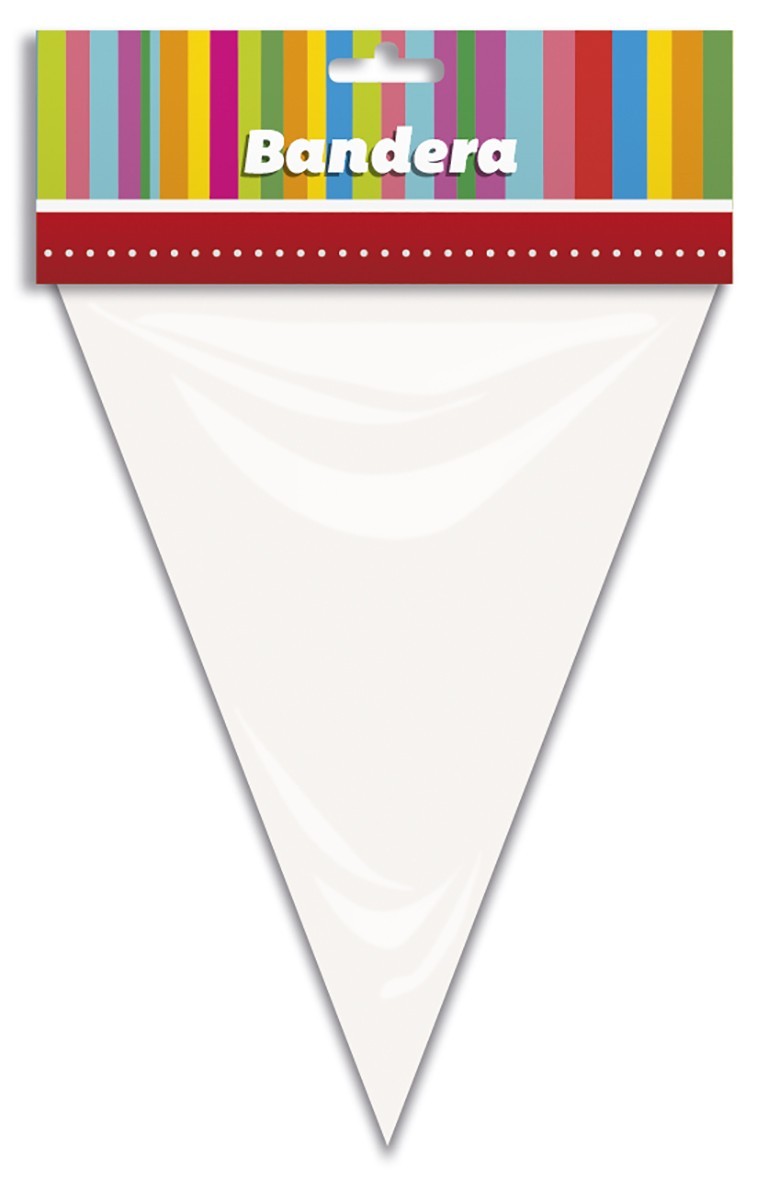 Gallardete plastico blanco