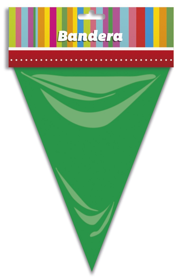 Gallardete plástico verde