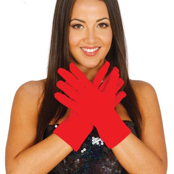 Guantes rojos cortos