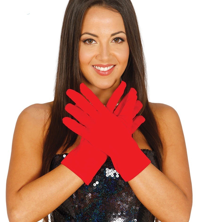 Guantes rojos cortos