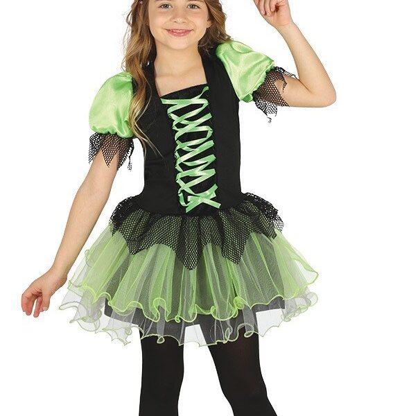 Disfraz de Bruja verde infantil