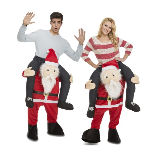 Disfraz de Papa Noel a hombros