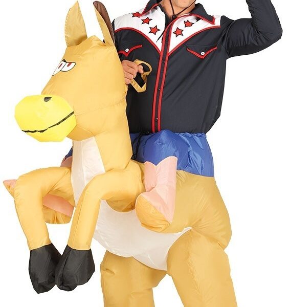 Disfraz de vaquero hinchable