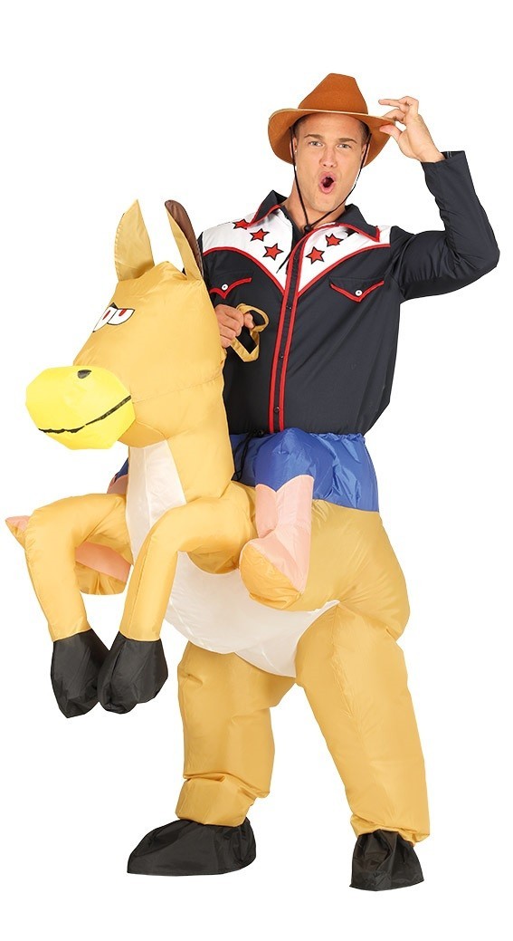 Disfraz de vaquero hinchable