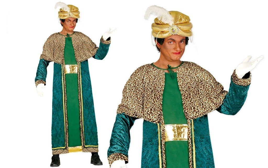 Disfraz de Rey mago verde