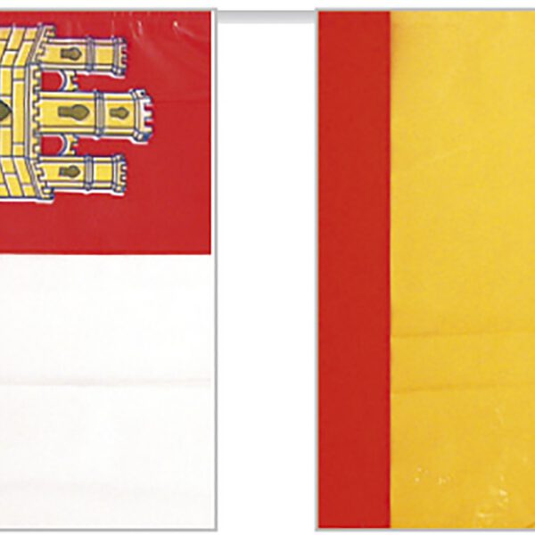 Bandera de plástico España con Castilla La mancha