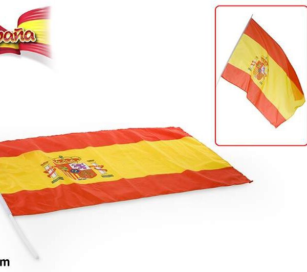 Bandera de España con palo