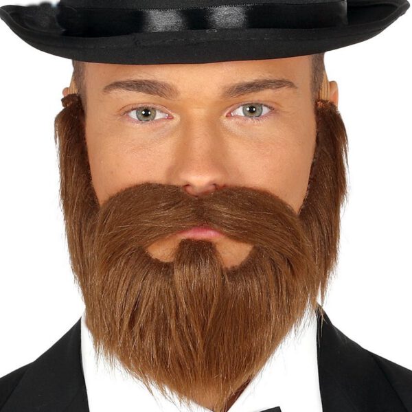 Barba y Bigote castaña