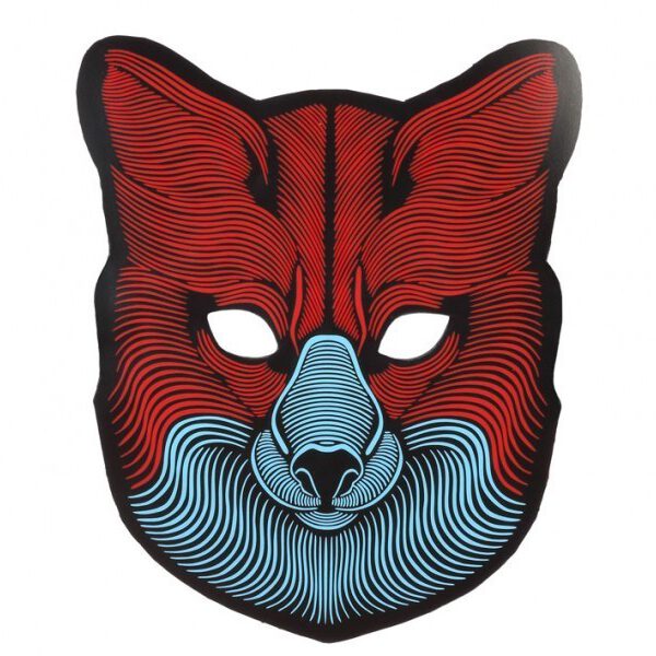 Máscara de lobo de led