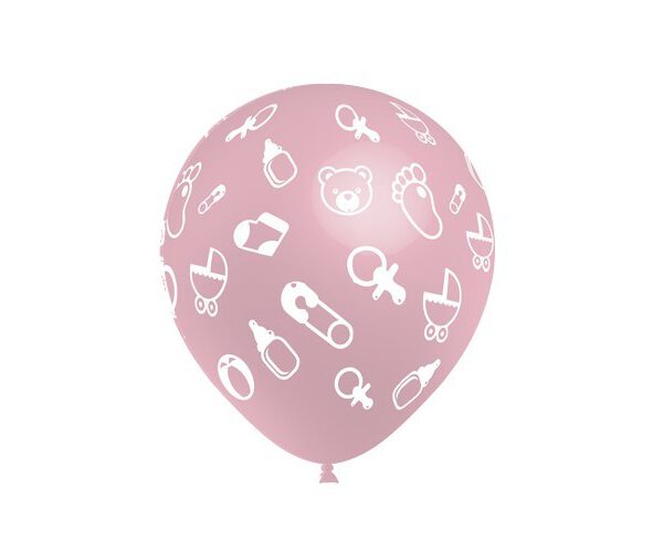 Globos bebe rosa Metalicos