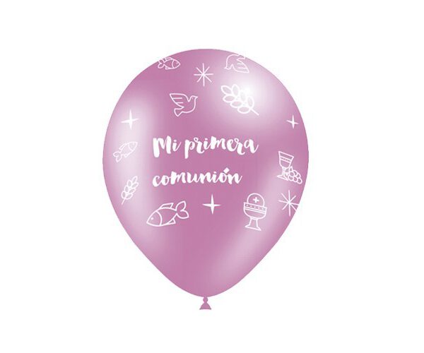 Globo Rosa Comunión Metálico