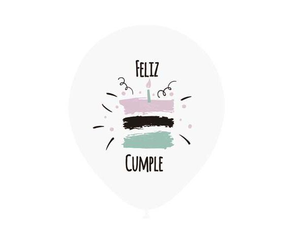 Globo Feliz Cumple Transparente